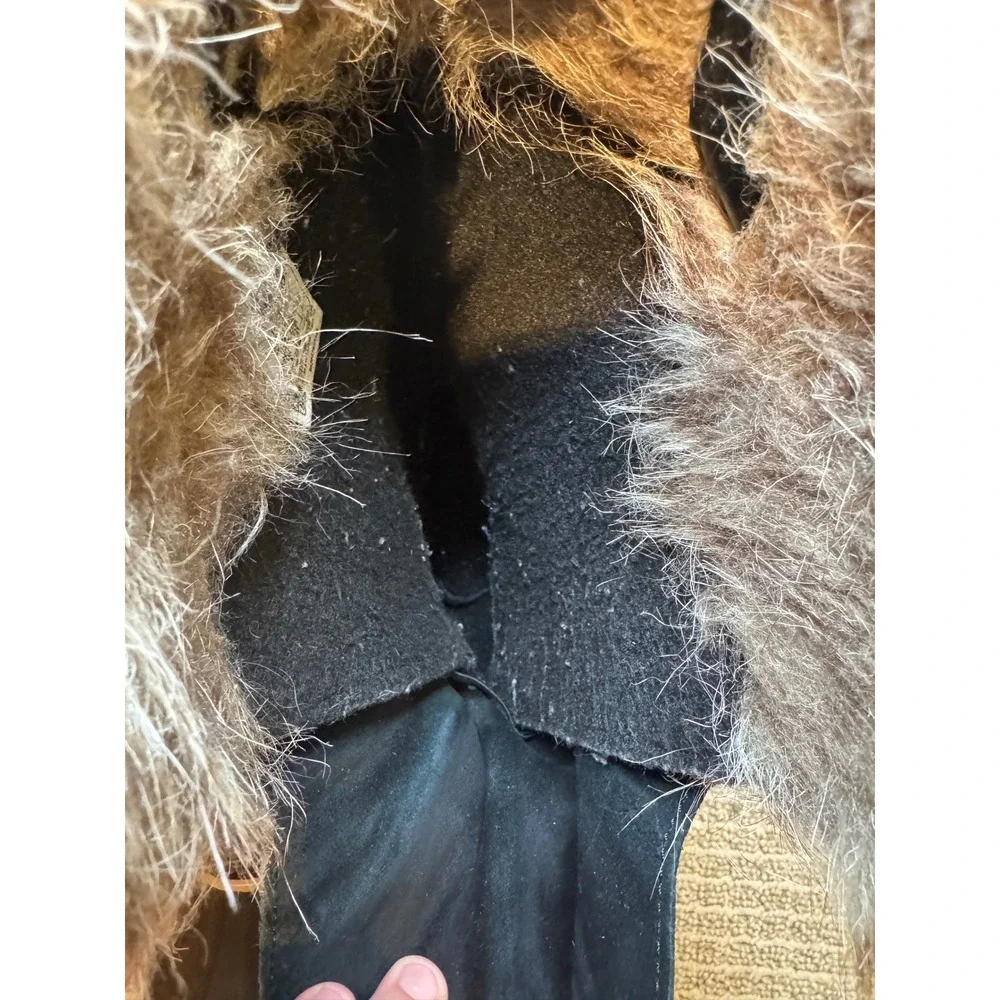 Sorel Women's Waterproof Snow Boots Size 10 Black Faux Fur Lace Up duck boots‎